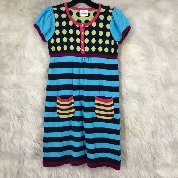Hannah Anderson Little Girls Sweater Dress SZ 10 (140), Mixed Prints - Picture 1 of 8